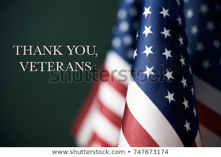 Stock photo: Soldier On A Usa Flag Background