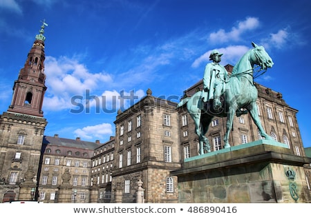 Zdjęcia stock: Equestrian Statue Of Christian Ix Near Christiansborg Palace Co