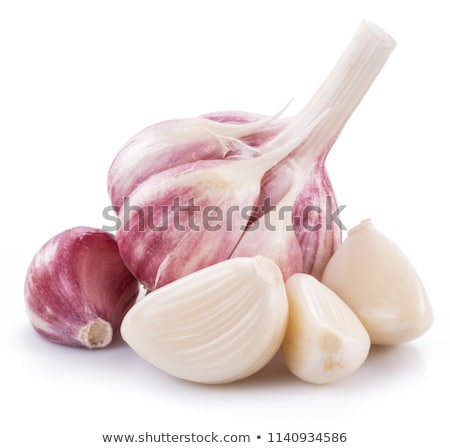 Stock photo: Garlic Isolated Vegetables On White Background Plant Pungent T