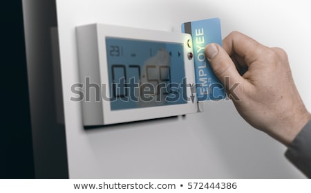 Zdjęcia stock: Punctuality At Work Swipe Card System