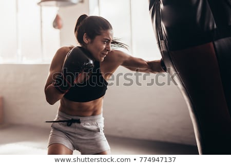 Stock fotó: Woman Kickboxing