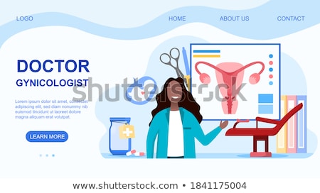 Stockfoto: Endometriosis Landing Page Concept