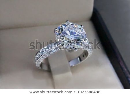 Stok fotoğraf: Engagement Rings In Gift Box