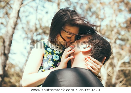 Stok fotoğraf: Kissing European Couple