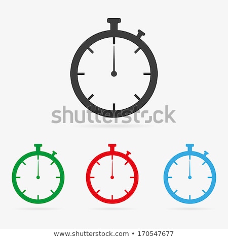 Stock photo: Stop Watch Red Vector Icon Button