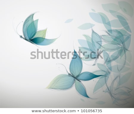 Zdjęcia stock: Illustration Background With Butterflies And Ornaments Made Of Precious Stones