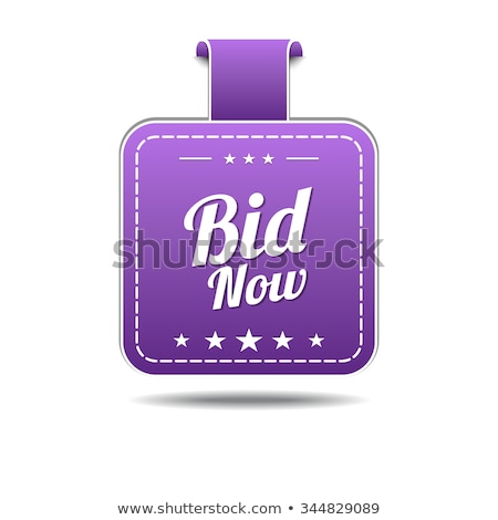 Stockfoto: Bid Now Violet Vector Icon Design