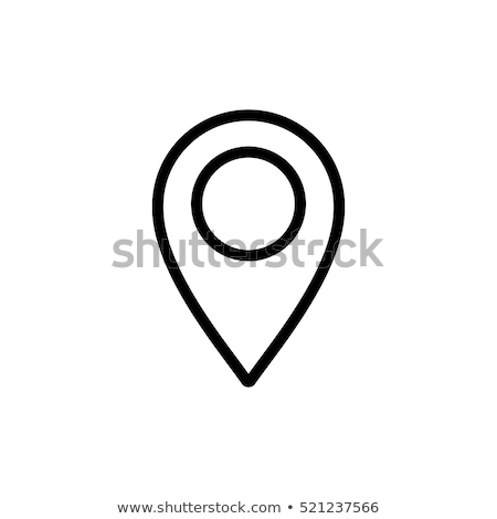 Stok fotoğraf: Outline Location Icon Isolated On White Background