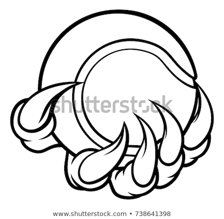 Stock foto: Monster Or Animal Claw Holding Tennis Ball