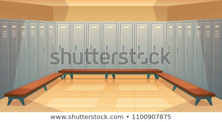 Stock photo: Interior Of A Locker Changing Room In The Gym