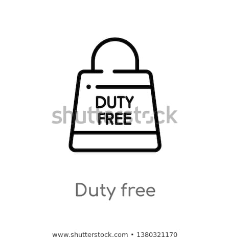 Zdjęcia stock: Duty Free Sign Icon Vector Outline Illustration