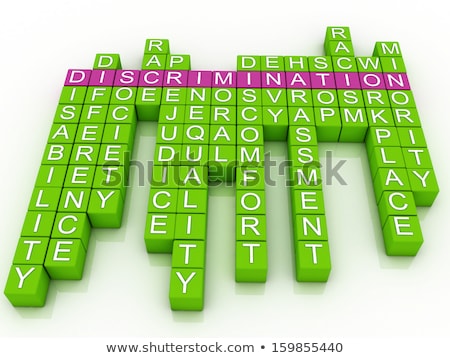 Stock foto: 3d Imagen Discrimination In Word Cloud