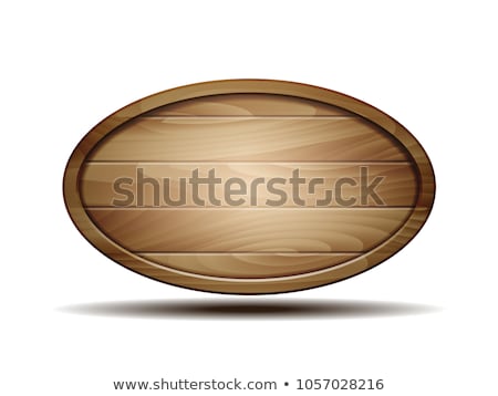 Oval Wood Frame Stok fotoğraf © tassel78