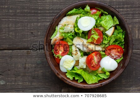 Foto stock: Eggcrouton And Salad