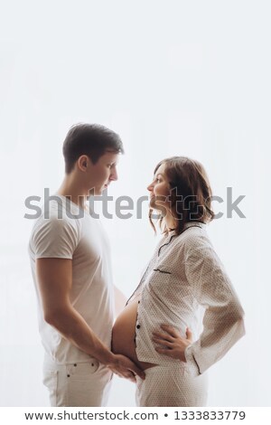 Stock fotó: Young Family Couple Waiting A Baby