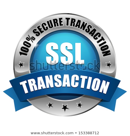 Stock foto: Ssl Protected Blue Vector Icon Button