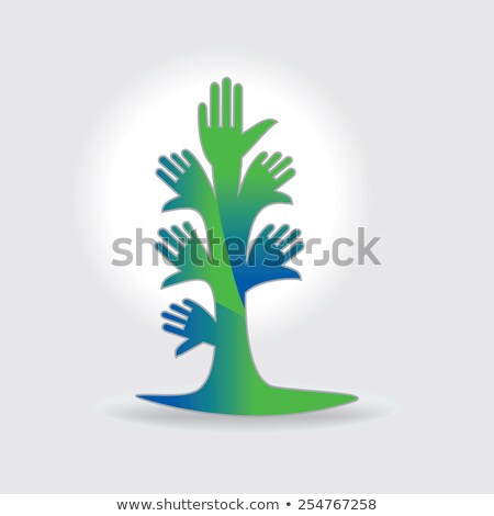 Foto stock: Creative Tree Of Hands Appeal Green Environment