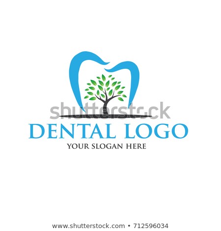 ストックフォト: Dentist Logo With Tree Leaves