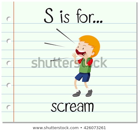 Сток-фото: Flashcard Letter S Is For Scream