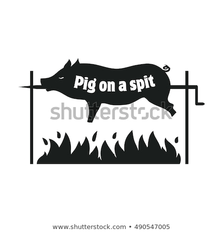 Stok fotoğraf: Spit Roasted Pig