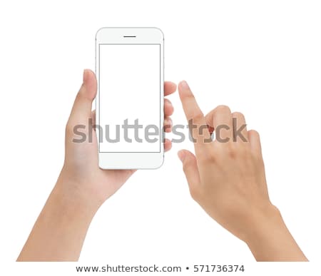 Stok fotoğraf: Close Up Of Hand Touching Screen