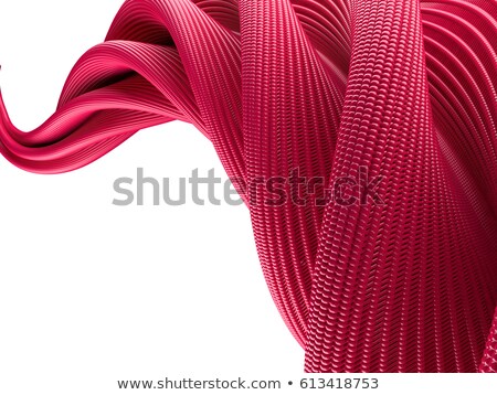 Stockfoto: Abstract Swirly Atomic Shape On Black Background 3d