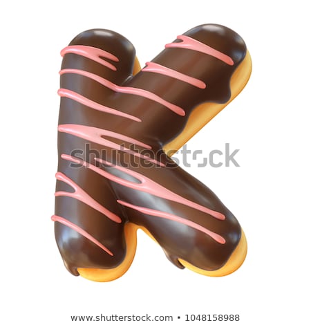 Foto d'archivio: Letter K Donut Font Doughnut Alphabet Sweet Lettering Candy A