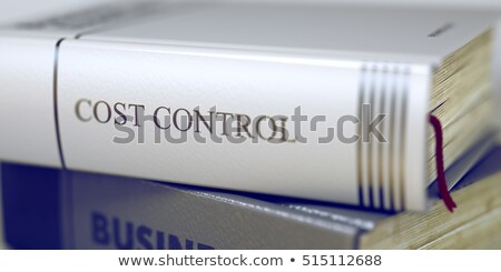 Сток-фото: Cost Control Concept On Book Title 3d