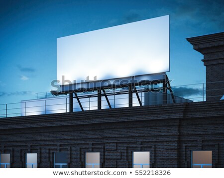 Zdjęcia stock: Blank Billboard Standing On Classic Brick Building 3d Rendering