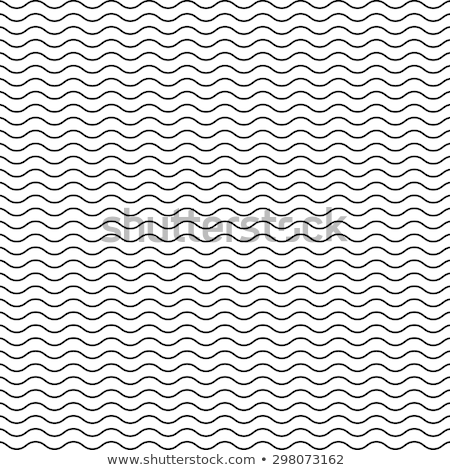 Stock fotó: Vector Seamless Black And White Wavy Lines Pattern Abstract Geometric Background