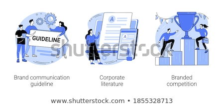 Foto stock: Corporate Literature Concept Vector Illustration