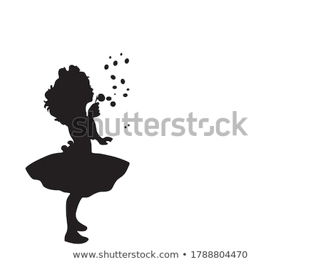 Stock fotó: Girl Blowing Bubbles