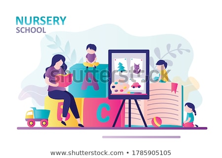 Stockfoto: Nursery School Concept Vector Illustration