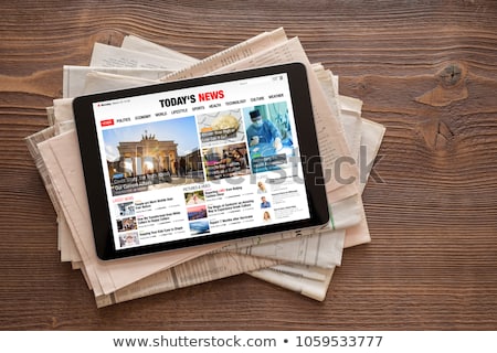 Stock photo: Reading Online News Website On Computer