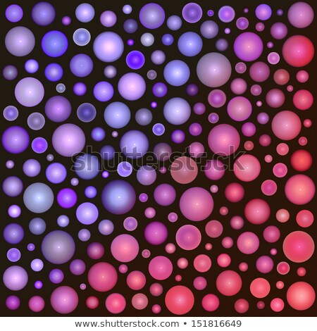 Foto stock: Glossy Sphere Bubble Pattern In Multiple Purple Pink