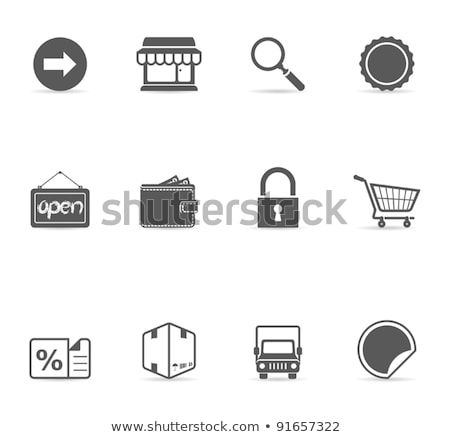 Stock fotó: Magnifying Glass With Shopping Cart Icon