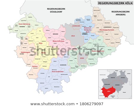 Foto stock: Map Government District Of Cologne