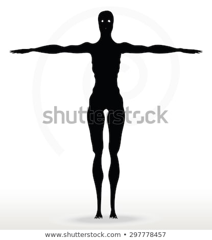 Stock photo: Skeleton Silhouette In Default Pose