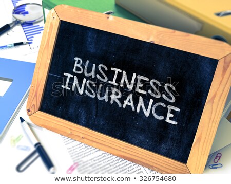 Stock foto: Business Insurance Handwritten On Chalkboard