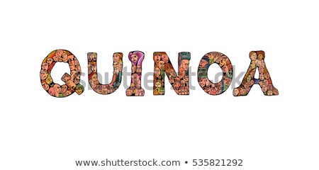 Foto stock: Quinoa Concept Isolated Letterpress Type