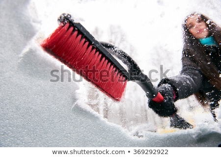 Stock photo: Scraping Car Windshield