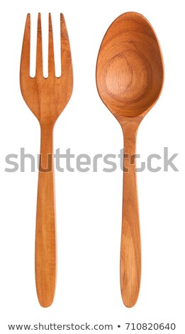 ストックフォト: Salad Fork And Spoon