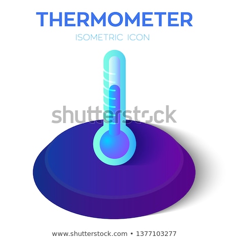 Stock photo: Thermometer Isometric Icon Isolated On Color Background