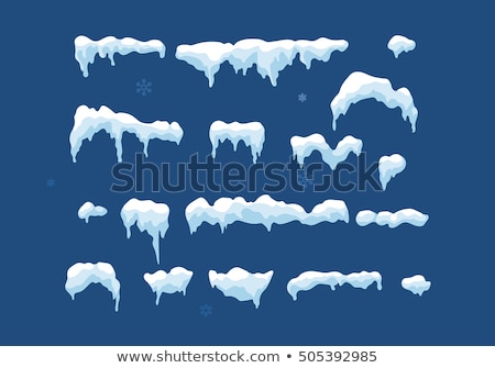 ストックフォト: Winter Background With Framed Icicles