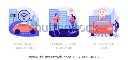 Stockfoto: Iot City Technology Vector Concept Metaphors