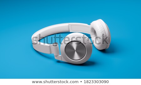 Foto d'archivio: Macro Of White Hi Fi Headphones