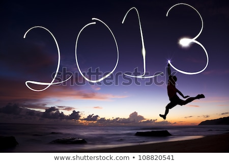 Stock photo: 2013 New Year On The Beach