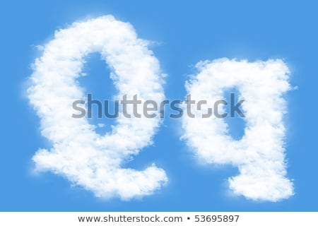 Foto d'archivio: Letter Q Cloud Shape
