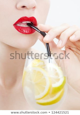 Stock photo: Red Lips Vertical Shot