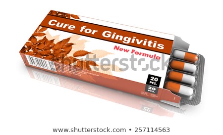 Stock foto: Cure For Gingivitis - Brown Pack Of Pills